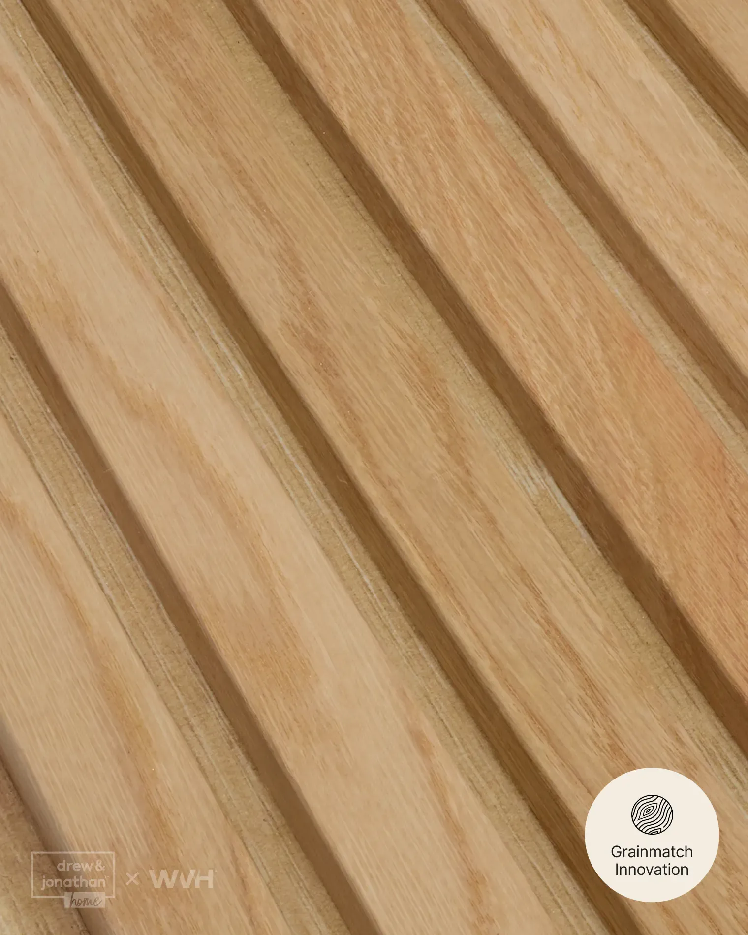 Drew & Jonathan Home™ Grainmatch Oak Acoustic Slat Wall Panel - Image 8