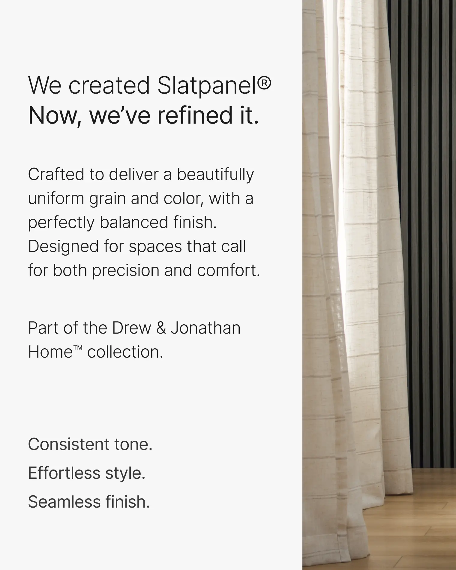 Drew & Jonathan Home™ Gray Oak Acoustic Slat Wall Panel - Image 3