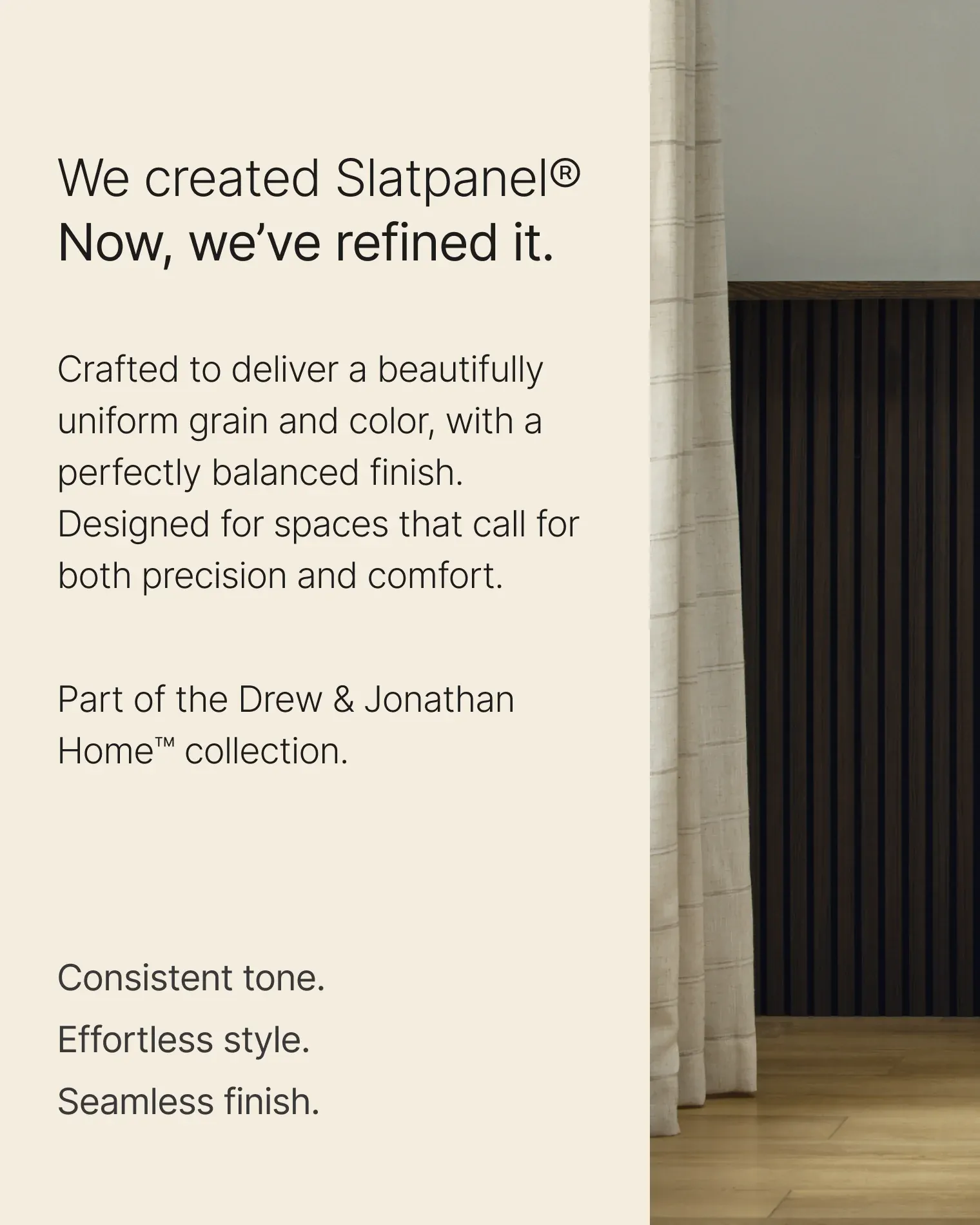 Drew & Jonathan Home™ Smoked Oak Acoustic Slat Wall Panel - Image 3