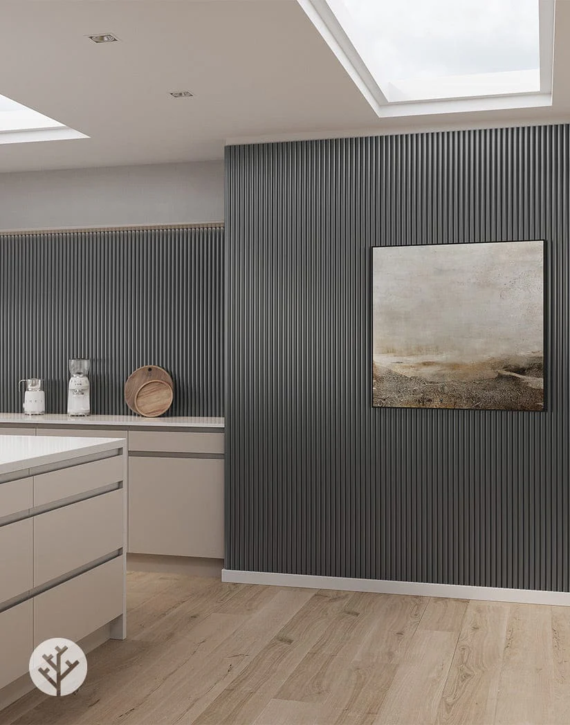 Flutto® Gray Ridge Flexible Tambour Panels - Image 4