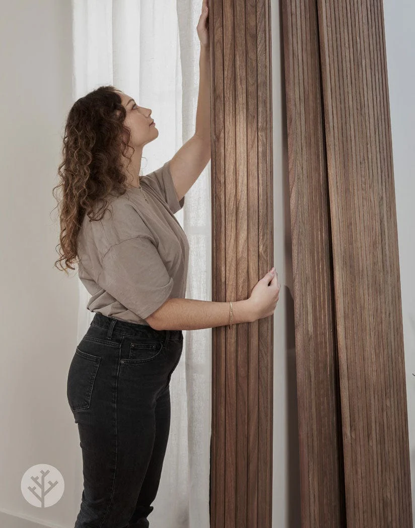 Flutto® Walnut Slat Flexible Tambour Wood Panels - Image 4