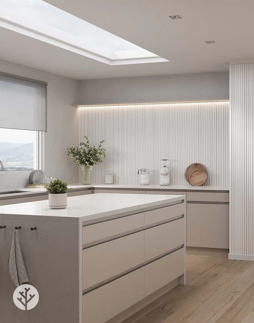 Flutto® White Ridge Flexible Tambour Panels - Image 4