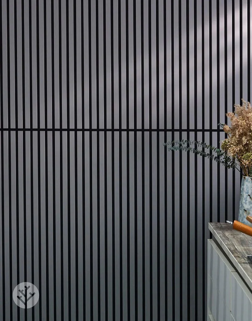 Dusty Gray Color Matte Acoustic Slat Wall Panels | Original Slatpanel® - Image 3