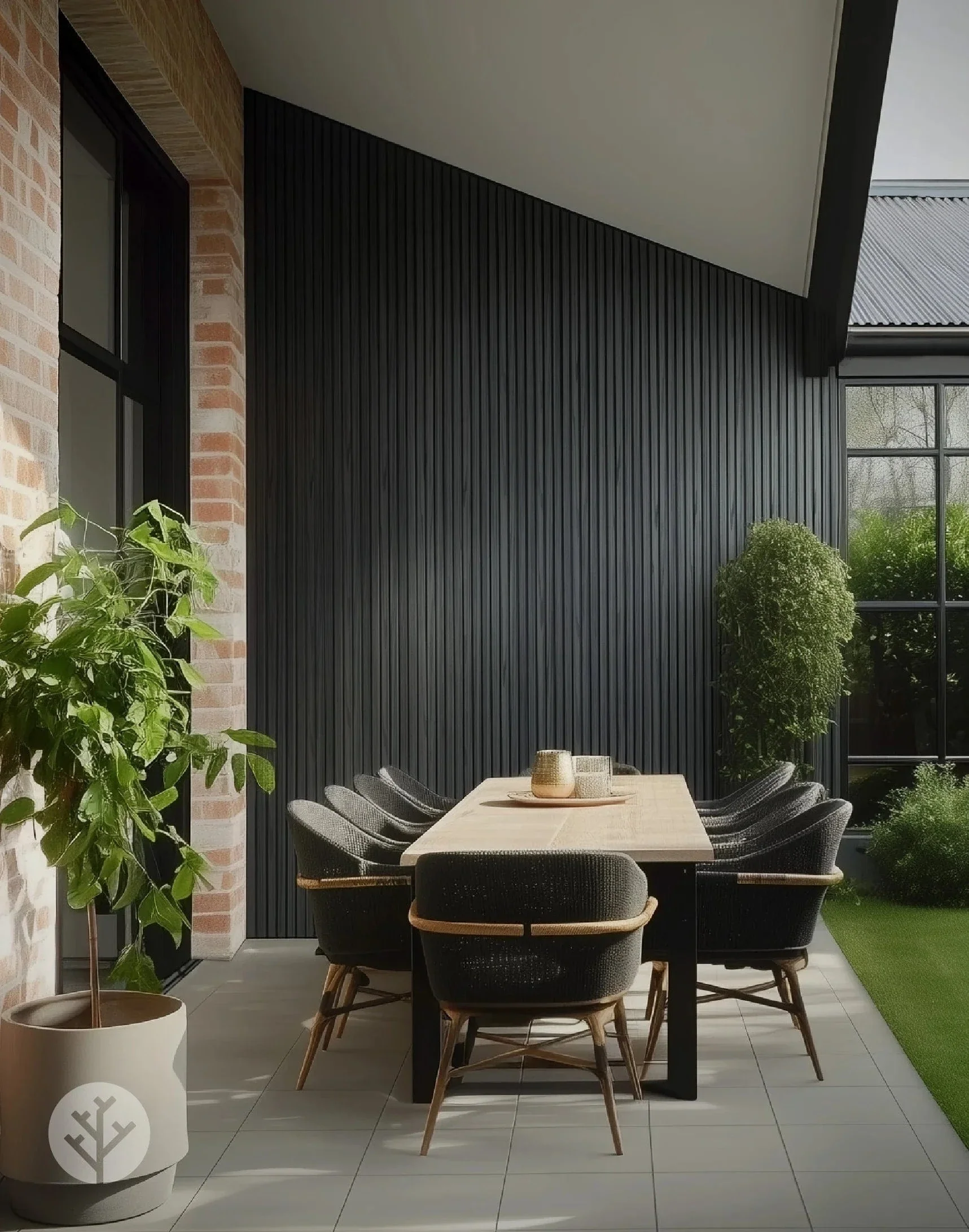 Plaank® Black Exterior Slat Wall Panels