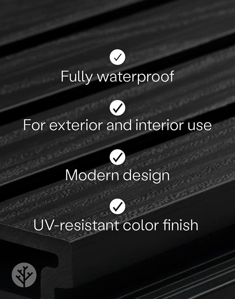 Plaank® Black Exterior Slat Wall Panels - Image 9