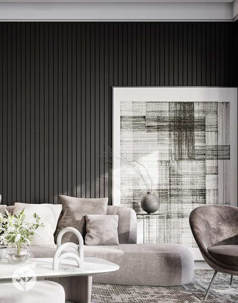 Slatpanel® Luxe Black Wide Slat Wall Panel - Image 5