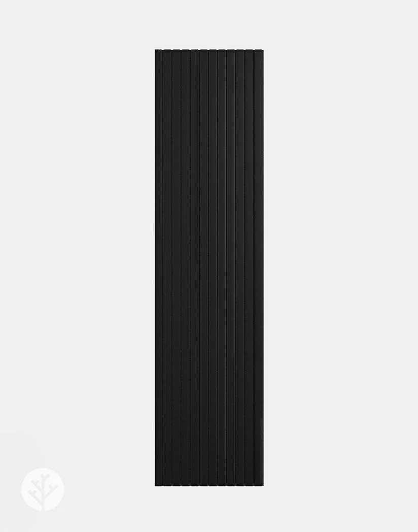 Slatpanel® Luxe Leather Black Wide Slat Wood Wall Panel - Image 7