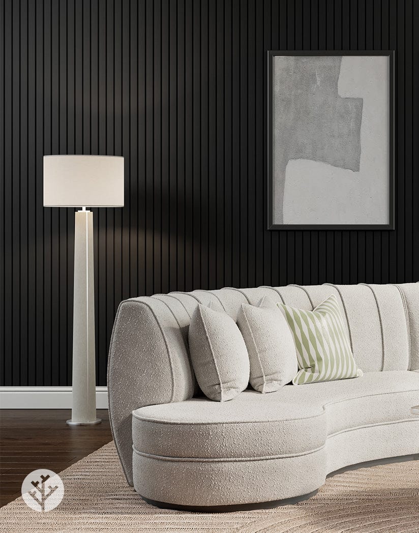 Slatpanel® Luxe Leather Black Wide Slat Wood Wall Panel - Image 8