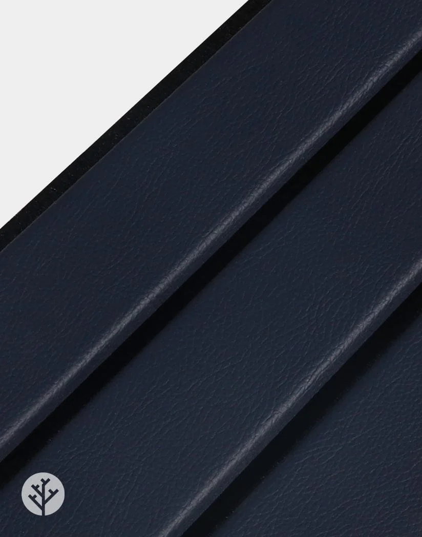 Slatpanel® Luxe Leather Blue Wide Slat Wood Wall Panel - Image 4