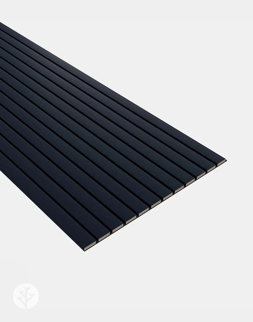 Slatpanel® Luxe Leather Blue Wide Slat Wood Wall Panel - Image 5