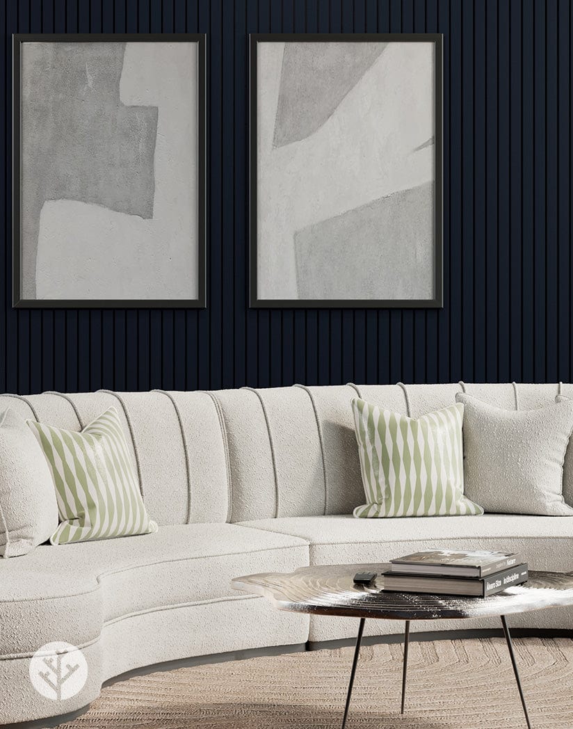 Slatpanel® Luxe Leather Blue Wide Slat Wood Wall Panel - Image 8